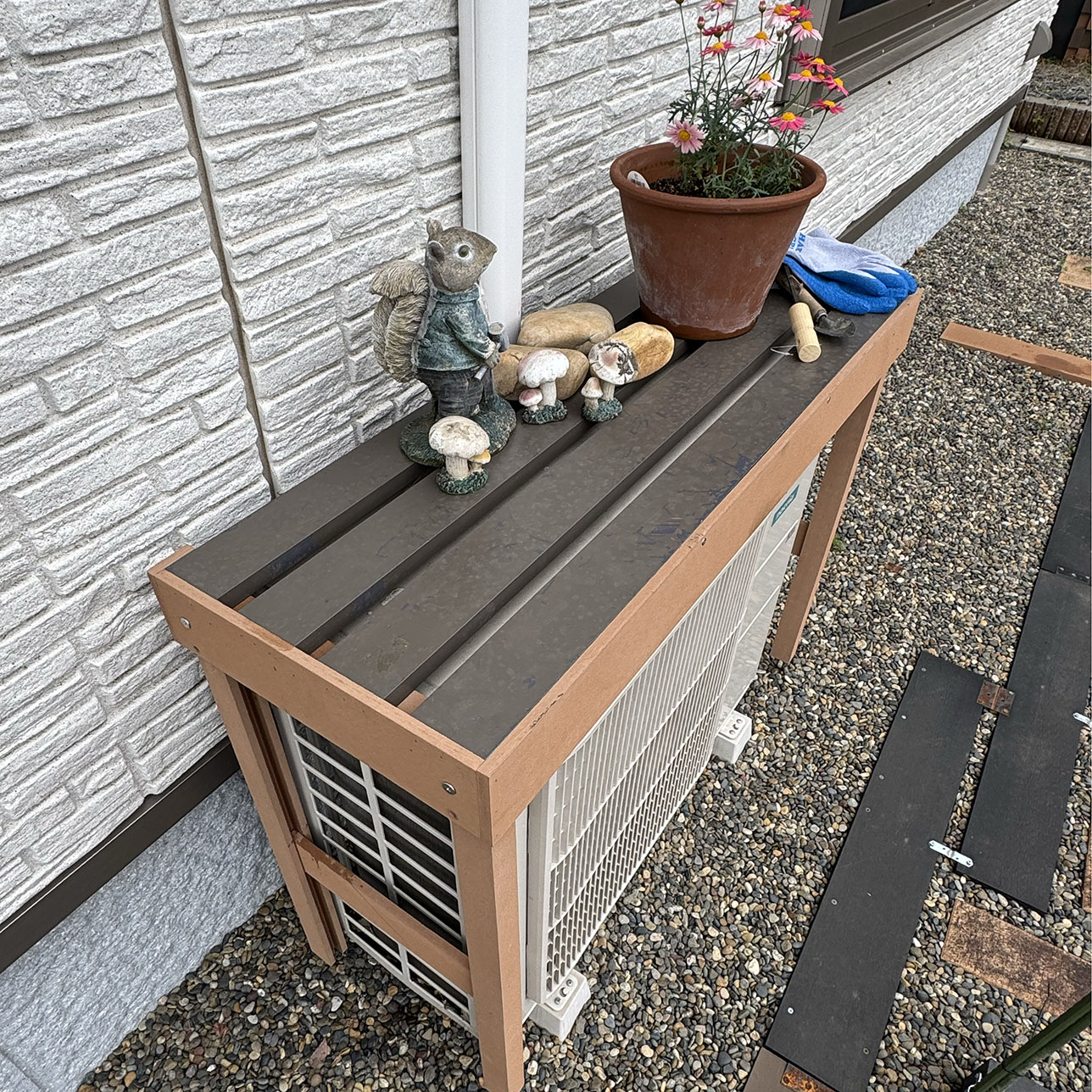 室外機カバー 人工木+アルミ製 オープンタイプ 室外機カバー 人工木+アルミ製 オープンタイプ